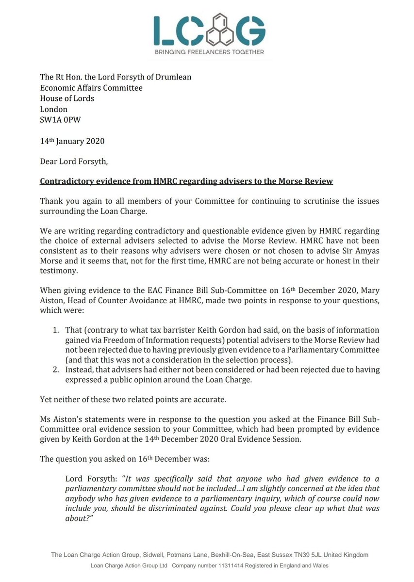 Loan Charge Action Group [LCAG] tweet media