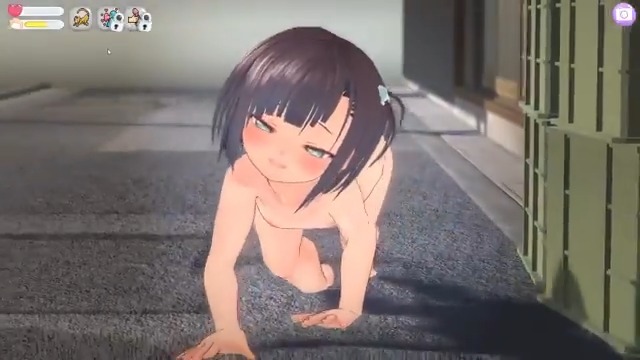 ガルル！  １．四つん這いの実装（変化途中のアニメーション、視線制御をがんばった） ２．アピール（オ〇ニー）実装と範囲内のおじさんの興奮値変化を勃起ブレンドツリーで表現 ３．引き回し時のおじさん歩行アニメ追加とおチ〇ポ解放時の首のガクつき軽減（RigTransformと背中側へのセンサ取り付け）