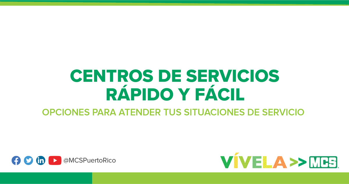MCSPuertoRico's tweet photo. Para tu conveniencia, ahora nuestros Centros de Servicios operarán los sábados en el horario de 8 a.m. hasta la 1 p.m. Para más detalles visita 👉 https://t.co/86Paqf1JeH 
#VívelaMCS https://t.co/IYL1HsxIbB