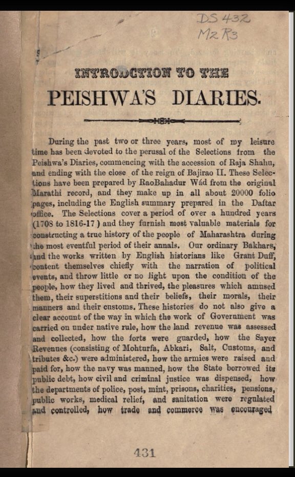 न्या. रानडे ह्यांनी “मराठ्यांच्या सत्तेचा उत्कर्ष” हा ग्रंथ इ. स. १९०० मध्ये प्रसिध्द केला. त्याचप्रमाणे त्यांचे "Currencies and Mints Under the Maratha Power" आणि "Introduction to the Peshwa Diaries" हे सर्वच लिखाण मुलभूत विवेचन करणारे आहे.4/9