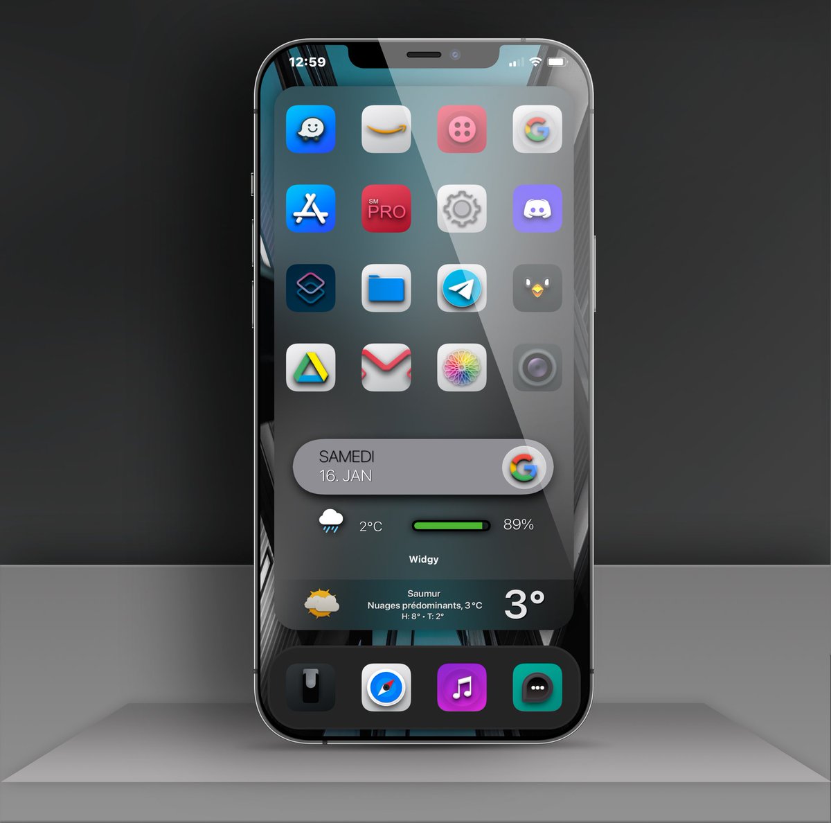 TeboulDavid1's tweet photo. Saturday #Cycle Icons from @Enter_Apps with a new Widgy โก๏ธ๐โก๏ธ
.
.
๐ RealWeatherV1 @thewaytozion
.
.
#iPhone12ProMax
#ios14homescreen
#ios14icons
#nojailbreak
#wallpaper me
@JunesIphone
#screenshotx me
#iOS144beta2
#Widgy me https://t.co/6AxzJXsdig