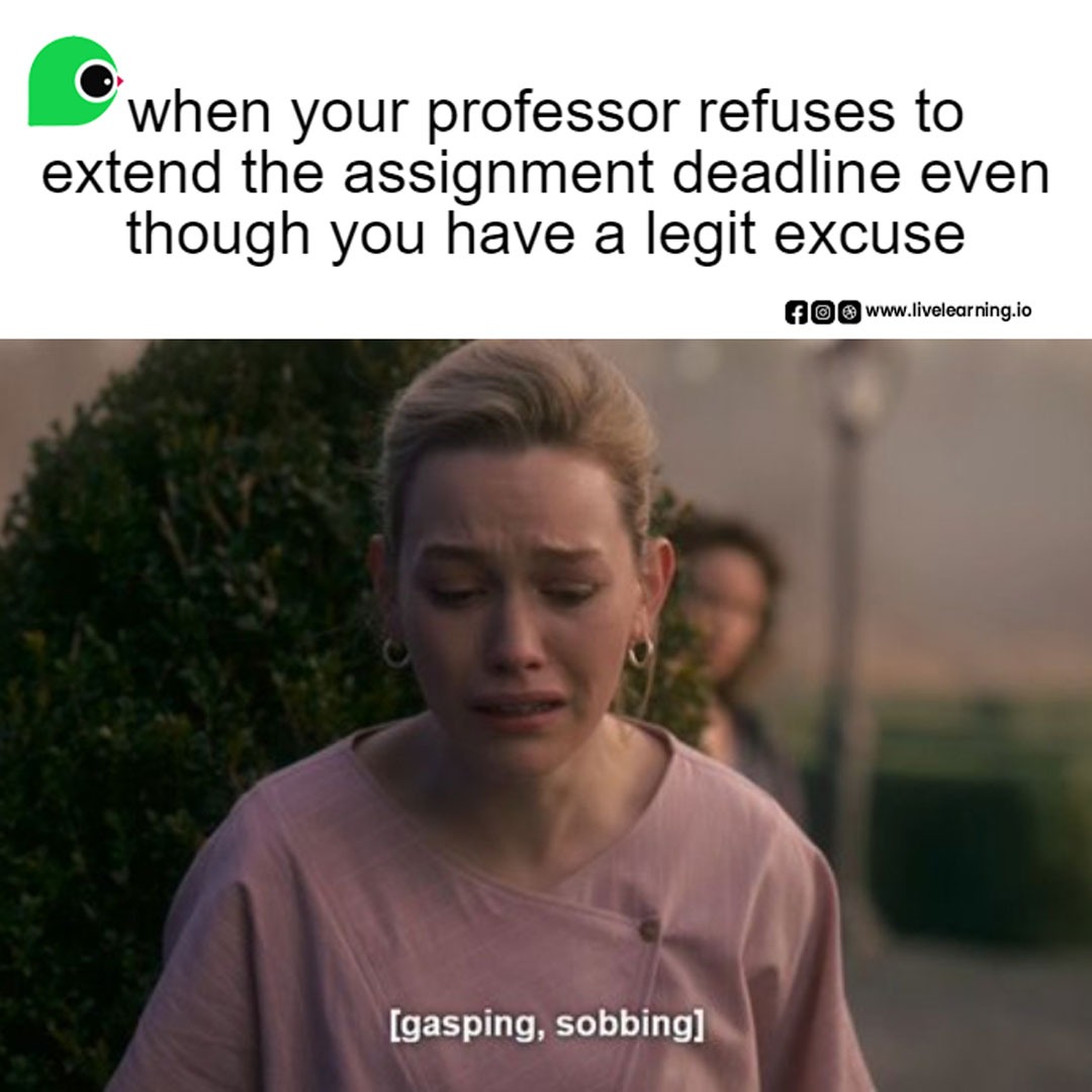 LiveLearningApp's tweet photo. Everything was okay until the professor came into scene😌
#funnymemesdaily #sarcasm #dankmemes #hilarious #onlineeducationplatform #professormemes #teachermemes #professor #assignmentmemes #onlineclassforkids #commercestudent #sciencememe #backbenchersmemes #livelearning https://t.co/ZFp43NHOY9