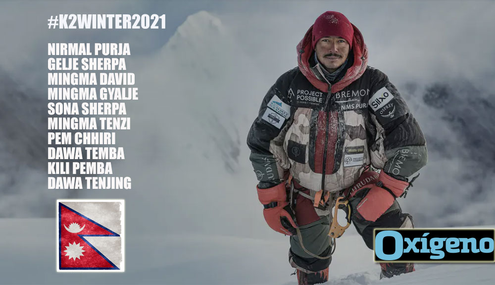 oxigenados's tweet photo. 🔴Primera cima invernal en la historia del K2.
🔴Diez nepalíes (con O2 artificial) se llevan el último gran tesoro de los ochomiles. 
🇳🇵Jornada histórica para la comunidad sherpa y el alpinismo de Nepal.
💪¡Feliz descenso!
⏱️Actualizaciones: https://t.co/9f3oXVwMDN
#K2winter2021 https://t.co/D2F2Wevqo3