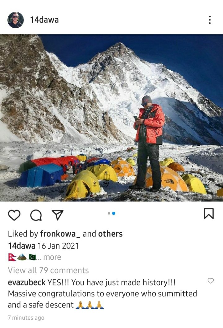 PakMountainNews's tweet photo. #K2WinterExpedition 

Nepalese made history in Pakistan

K2 Summited First Time in Winters on 5PM today https://t.co/CypG1m1STD
