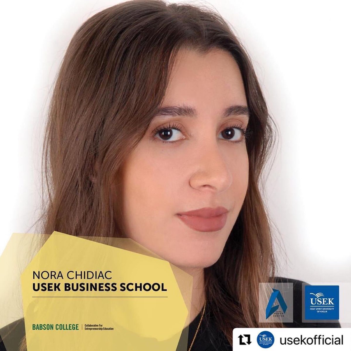 AcieUsek's tweet photo. Congrats to our 4 students chosen to represent USEK in the Babson Collaborative Student Network Club!
#Entrepreneurship #leadership #innovation https://t.co/TpslTX7wtD