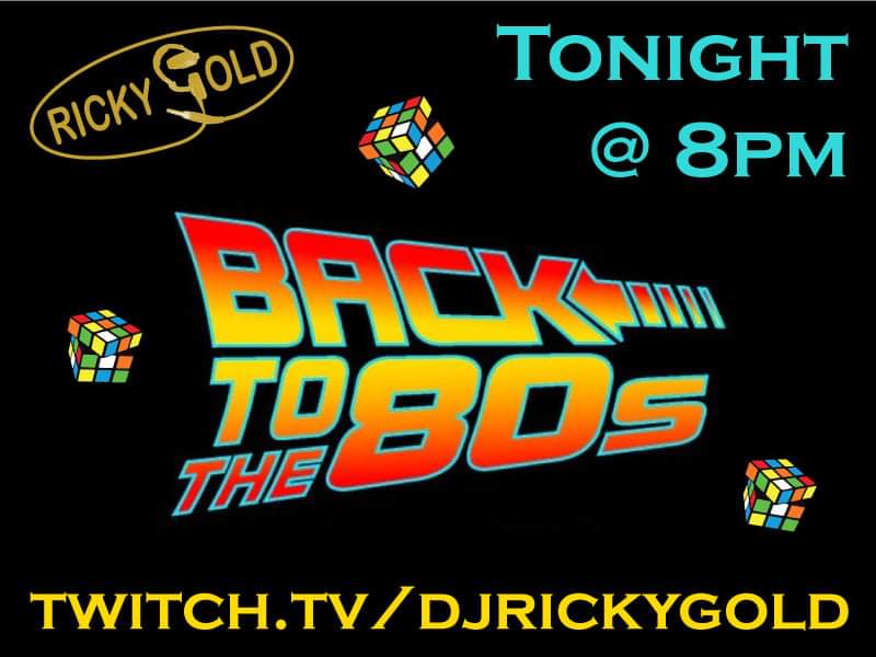 djrickygold's tweet photo. Join me tonight at 8pm on Twitch where I will spinning all the biggest hits of that iconic decade of neon lights, rubik's cubes and ghetto blasters - The 80s!

https://t.co/BRQDkrCOlY

#backtothe80s
#lovethe80s
#80spop
#djrickygold
#partydj
#bringingthepartytoyou
#livestreaming https://t.co/d2LH4Lfv1s