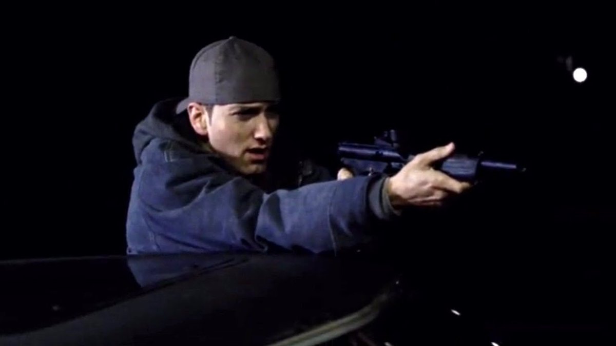 Eminem's first run-in with the law was at 20 years old when he was arrested for his involvement in a drive-by shooting with a paintball gun.