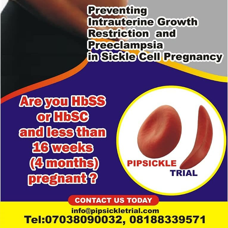 ojayfemi's tweet photo. Dear Medics/ College members, a colleague &amp; friend of ours @MustyLusi &amp; his boss are carrying out a RCT. Please read.

Are you Haemoglobin SS or SC and pregnant? Or you know someone ? If so please consider registering for the PIPSICKLE trial. *What's PIPSICKLE?*
The acronym 

🧵 https://t.co/NtITwg7H0I