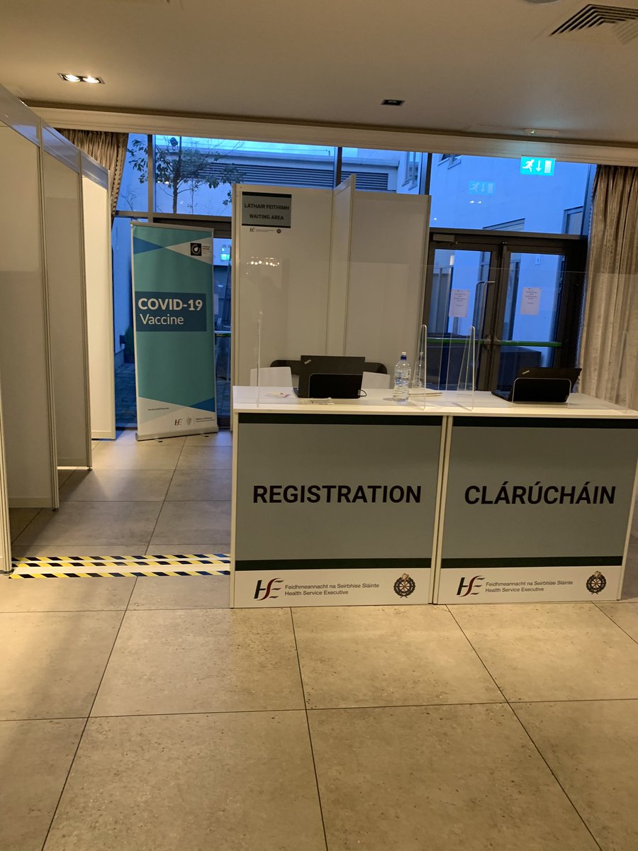aidan372oconnor's tweet photo. Up and vaccinating in one our Community Vaccination centre here in Killeshin Hotel Portlaoise working together with @AmbulanceNAS @HBSEstatesMid @defenceforces  thank you to all who are supporting this initiative this weekend. https://t.co/871ZS6Bq1F