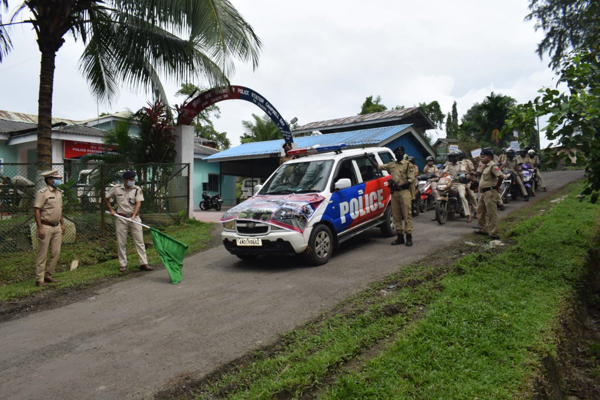 SP_Nicobar_ANP's tweet photo. Today Nicobar Police is also celebrating A&amp;N Police Raising Day, 2021 in a befitting manner.On this occasion various awareness programmes on cyber crimes, POCSO Act,Traffic rules, Covid &amp; interactions with local communities have been conducted across the Police Stations of distt. https://t.co/NpmcMPHk5z