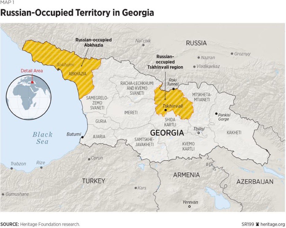 LukeDCoffey's tweet photo. Don’t forget that Russia illegally occupies 20% of Georgia’s internationally recognized territory. https://t.co/PoAEBvJJHi