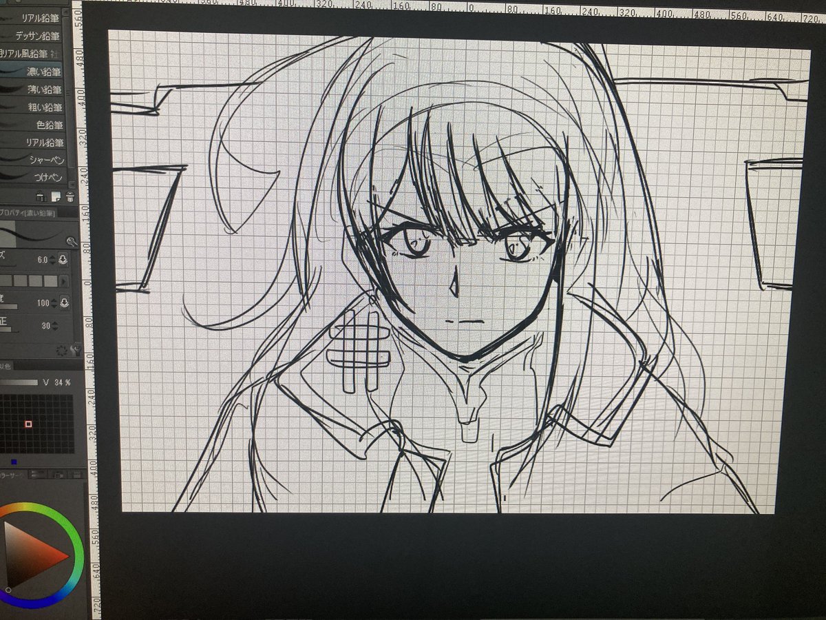 配信見つつ推し描くの楽しいー! 