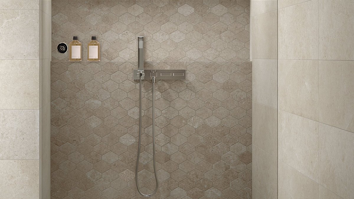 Epik Caramel Losanga Dek Mosaic tiles create modern features for modern bathrooms. 

minoli.co.uk/tiles/epik-car…

Suitable for both floor and walls, these porcelain mosaics combine different surface finishes for an interesting textural aesthetic.