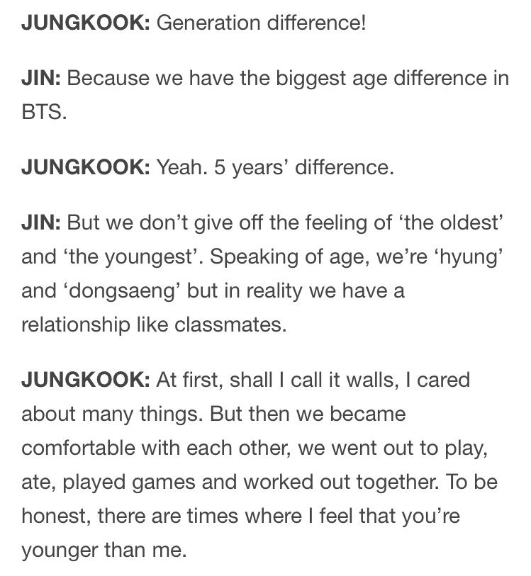jinkookisreal's tweet photo. seokjin and jungkook's sweet conversation 😭

age gap doesn't exist between them

and jk called seokjin cute 💕💕 https://t.co/boWXQPOTPd