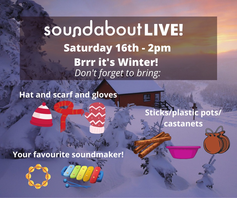 SoundaboutUK's tweet photo. If you're looking for a #FREE #SENactivity to entertain a young person with #PMLD today then make sure you join Becca on Facebook at 2pm for Soundabout Live! There will be lots of #multisensory musical fun to enjoy as we explore all things wintery! https://t.co/r5CBJiirnM #SEN https://t.co/j2uNp9lzsH