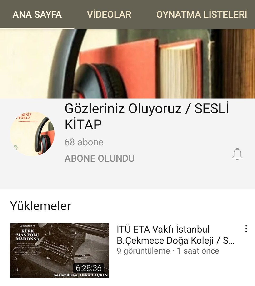 YagSimge's tweet photo. İTÜ ETA Vakfı Büyükçekmece Doğa Koleji olarak Türk Dili ve Edebiyatı bölümünün sosyal sorumluluk projesi kapsamında oluşturduğu "Gözleriniz Oluyoruz" adlı YouTube kanalına Öykü Taçkın adlı öğrencimizin seslendirdiği eser ile destek verdik.@DogaOkullari @uygur_alper @EdaDadelen3 https://t.co/88TUb3Uphs