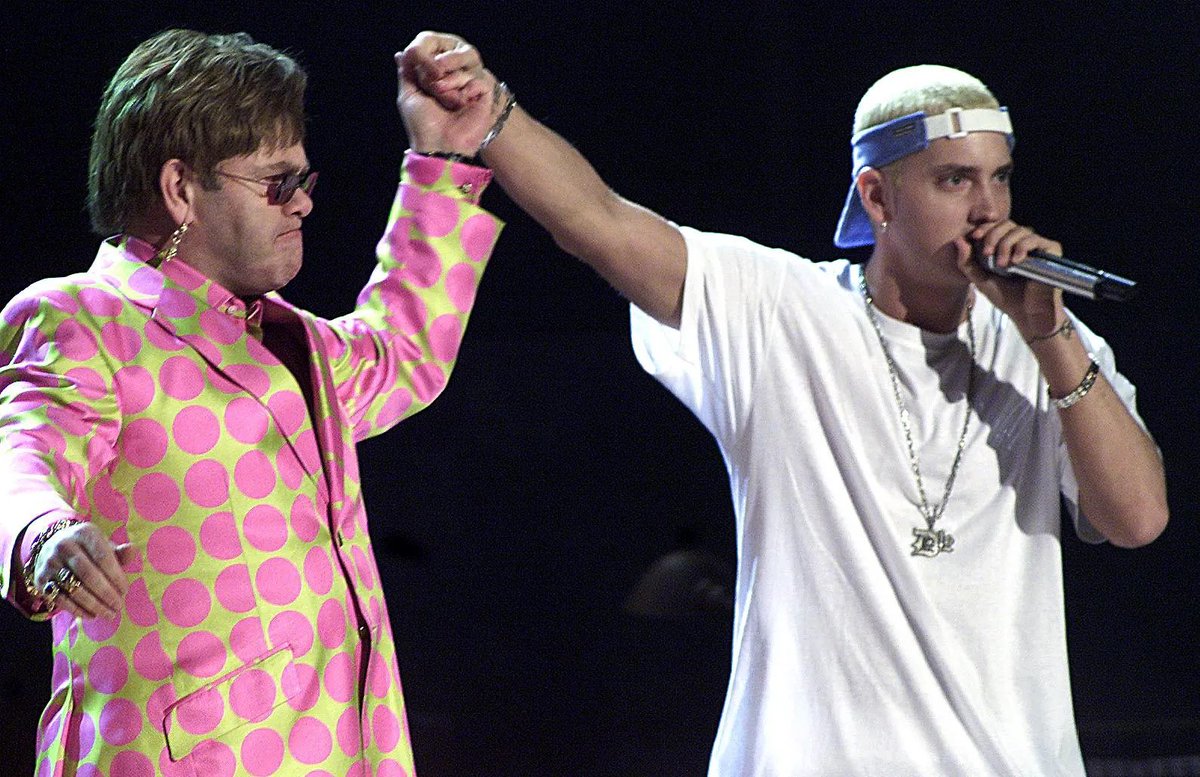 In 2007, Eminem was two hours away from death after taking the equivalent of four bags of heroin.After multiple relapses, Eminem eventually reached out to ex-addict Elton John who would become his sponsor and essentially helped save his life.