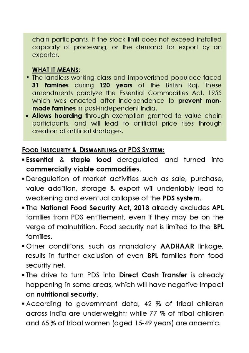 Dear Friends,We have analyzed the implications of the "farm laws" on the Adivasis and other forest-dwelling communities over the past month. Using our analysis we have prepared a Booklet. Hope this analysis will improve our socio-legal understanding of the matter. Zindabad!