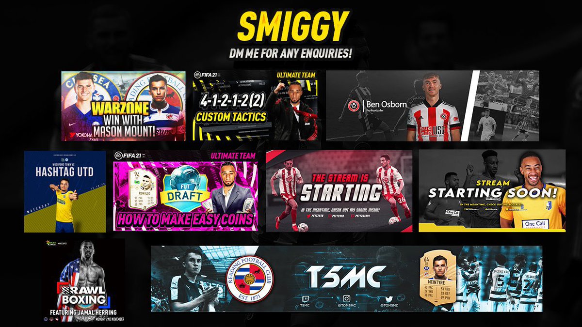 Smiggy's tweet photo. Been a hectic last few months, trying to kickstart a decent side job doing graphics design.

If you would like any graphics design work doing please consider me, my DM’s are open! 

I ask anyone who sees this post to please retweet 🙏🏼 https://t.co/DIM0J2lJon