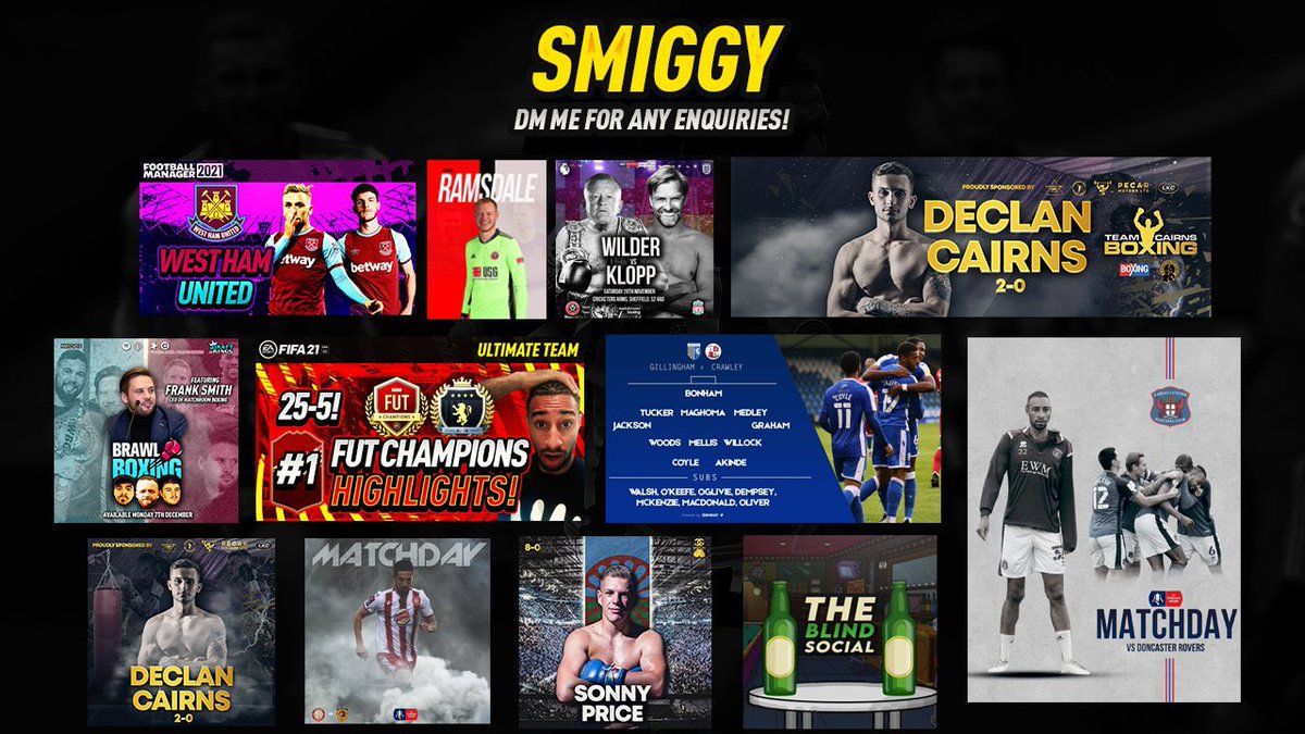 Smiggy's tweet photo. Been a hectic last few months, trying to kickstart a decent side job doing graphics design.

If you would like any graphics design work doing please consider me, my DM’s are open! 

I ask anyone who sees this post to please retweet 🙏🏼 https://t.co/DIM0J2lJon