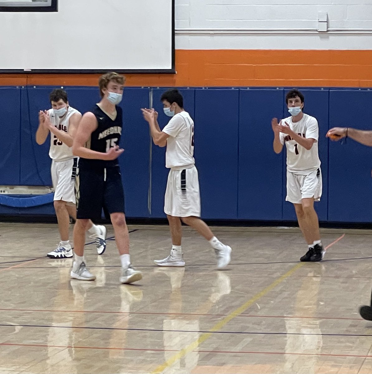 WhsBball21's tweet photo. Final score - Needham 55 Walpole 45. 
Gritty effort by the Boys last night against a solid NHS team. https://t.co/lveDZ4Gugh