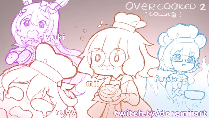 time to pamiik for im about to play overcooked 2 with @yukiusada, @sakuramiruby, and @fie_fuwa~!

live later 10PM GMT+8 here!
https://t.co/1DJ5KrBx7s
#sproutslive 