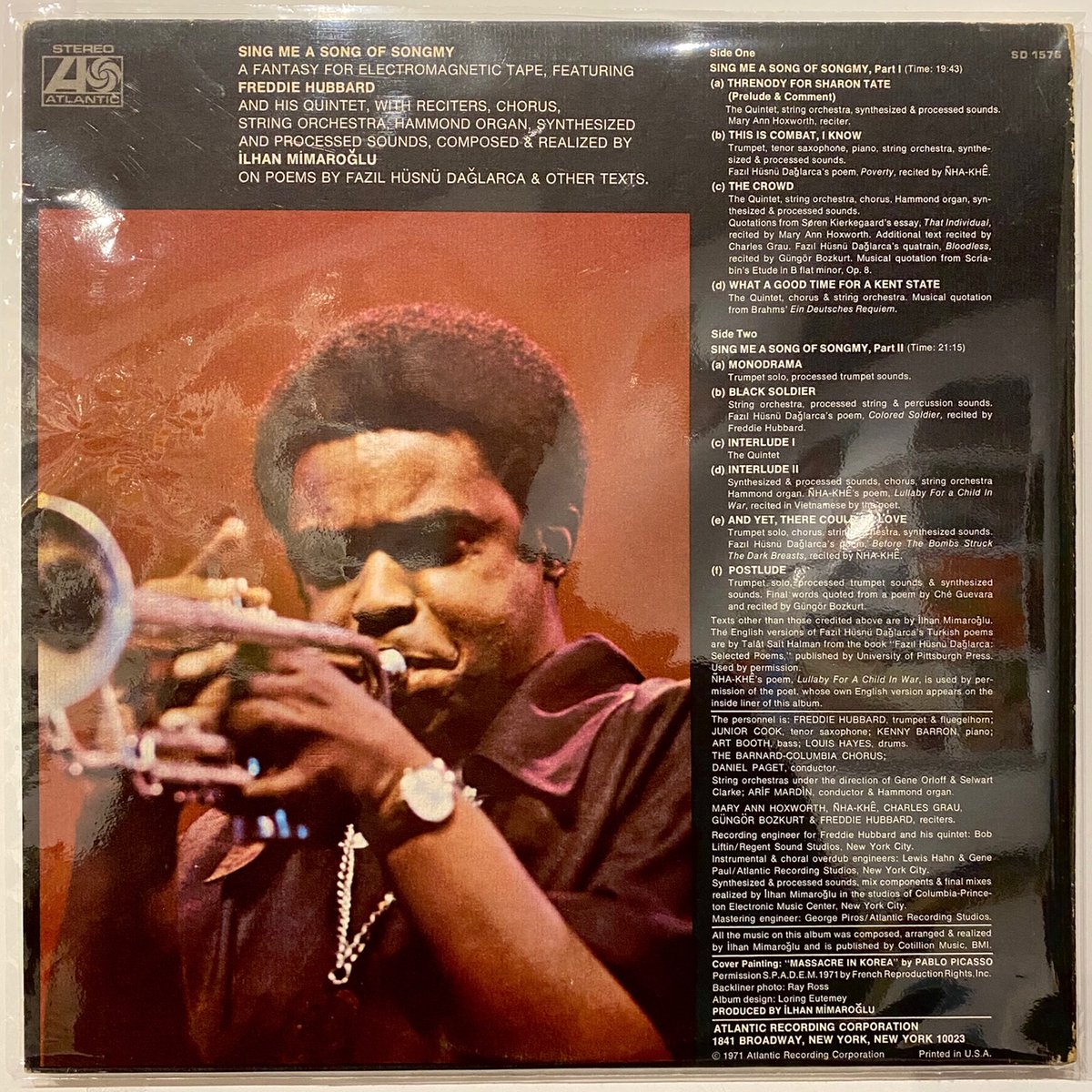 yoyorecordsLDN's tweet photo. This isn’t for light Sunday listening this is Friday or Saturday night, prime time material. Freddie Hubbard, İlhan Mİmaroğlu - Sing Me A Song Of Songmy (A Fantasy For Electromagnetic Tape), Atlantic 1971 ✌️#originalpressings #freddiehubbard #ilhanmimaroglu #jazz #avantgarde https://t.co/Cll3rsjPOU