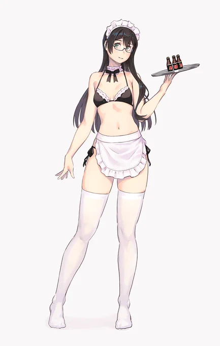 赤まむしを差し入れる大淀。 