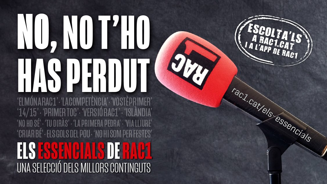 🔴 RECUPERA 'ELS ESSENCIALS' ‼️
🎵 Per què hi ha tants artistes que s’estan venent els drets de les seves cançons?
🏡 Arbós: “El concepte bombolla potser és erroni"
🗳️ Bernat Solé demana “responsabilitat” als socialistes
🎧 https://t.co/KYbXCZtchD https://t.co/k8v4bBx8Qw