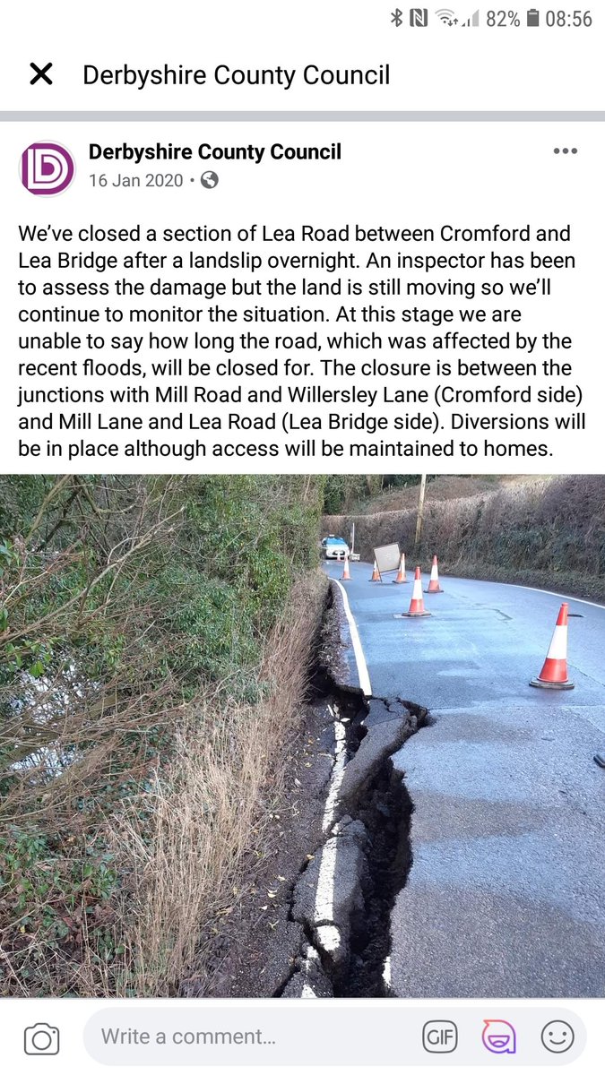 derbyshirecroft's tweet photo. 12 months to the day since our road closed, so we made it a cake. Happy 1st birthday closed road. https://t.co/NEQZKcG3OC