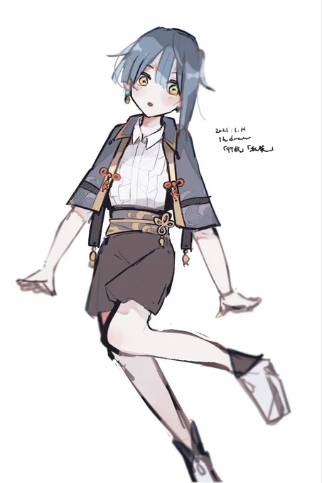#原神ワンドロワンライ
「行秋」「私服」 