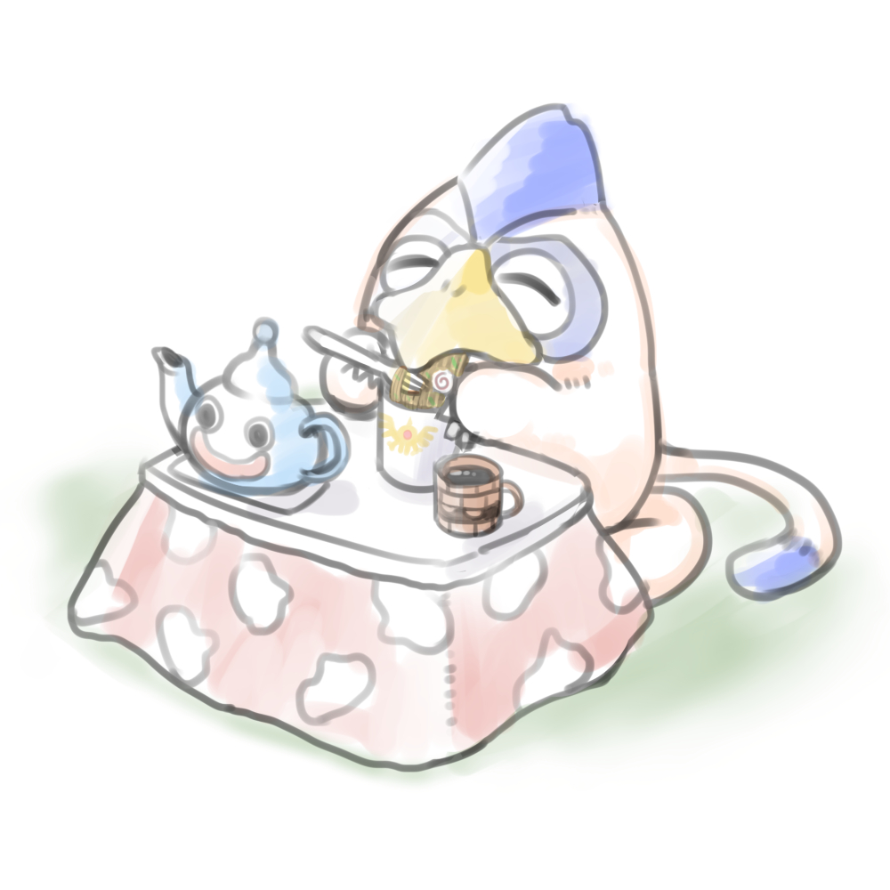 ラーメンを食べるももんじゃです 