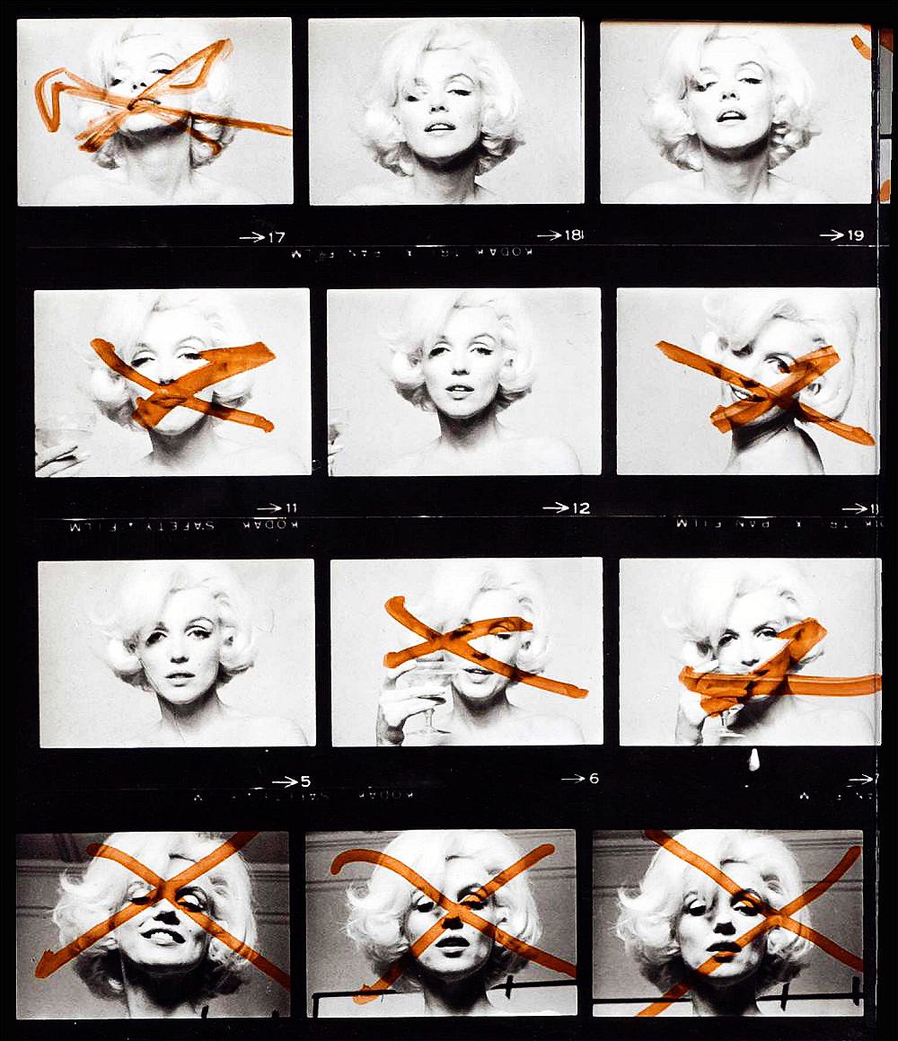 Prises multiples...
Marilyn Monroe, shooting de Bert Stern en 1962. C’est Marilyn elle-même qui a marqué d’une croix orange les photos qu'elle n'aimait pas, même si elles étaient toutes magnifiques <a href="/nikosaliagas/">Nikos Aliagas</a> <a href="/MarieFrance_75/">Marie France💋</a> <a href="/NathalieANDREtv/">Nathalie ANDRÉ 📻📺📀</a> <a href="/WendyBouchard/">Wendy Bouchard</a> <a href="/OdicinoG/">Guillemette Odicino</a> <a href="/lnzelany/">Hélène Zelany</a>