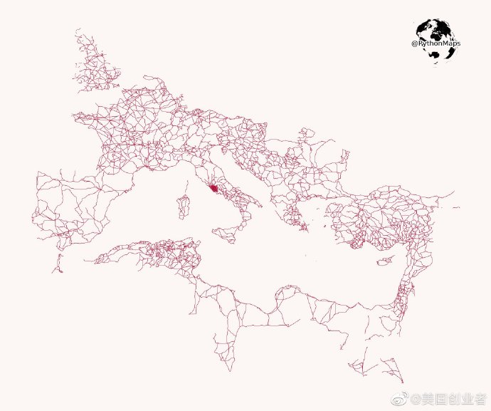 朱韵和on Twitter 美国创业者 条条大路通罗马 该地图显示了罗马帝国修建的著名道路 在罗马 发展的巅峰时期 该帝国拥有超过40万公里 25万英里 的道路 其中80 500多公里 50 000英里 的道路是石头铺成的 All Roads Lead To Rome This Map Is Visualises The 朱韵和on Twitter 美国创业者 条条大路通罗马 该地图显示了罗马帝国修建的著名道路 在罗马 发展的巅峰时期 该帝国拥有超过40万公里 25万英里 的道路 其中80 500多公里 50 000英里 的道路是石头铺成的 All Roads Lead To Rome This Map Is Visualises The