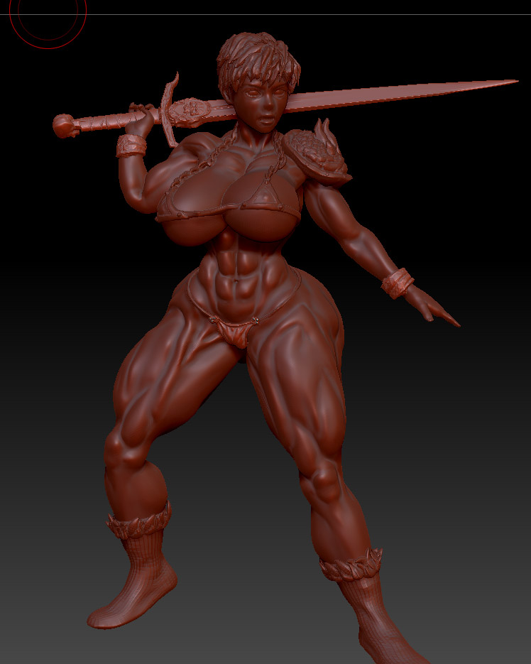 Zリメッシャーとサブディビジョンと投影とデシメーションマスターとトランスポーズマスターとリギングとサブツールマスター完全に理解したあああ!
今日は寝る!!!

あとはポーズの微調整と、それに合わせたお肉のスカルプトかな😴 