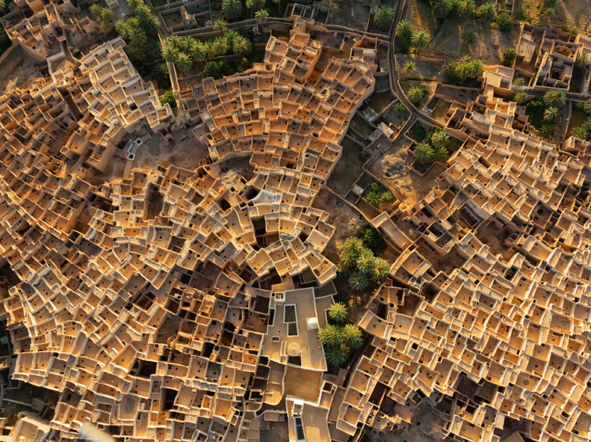 17. The Roofs of Ghadames—an oasis Berber town in the Nalut District of the Tripolitania region in northwestern Libya—also known as 'the pearl of the desert'