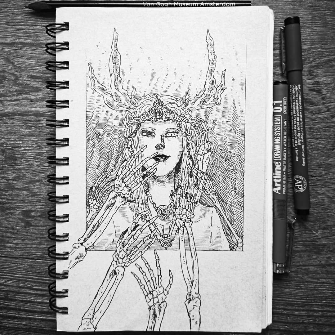 Some sketches from insta #sketch #Demon #oc 