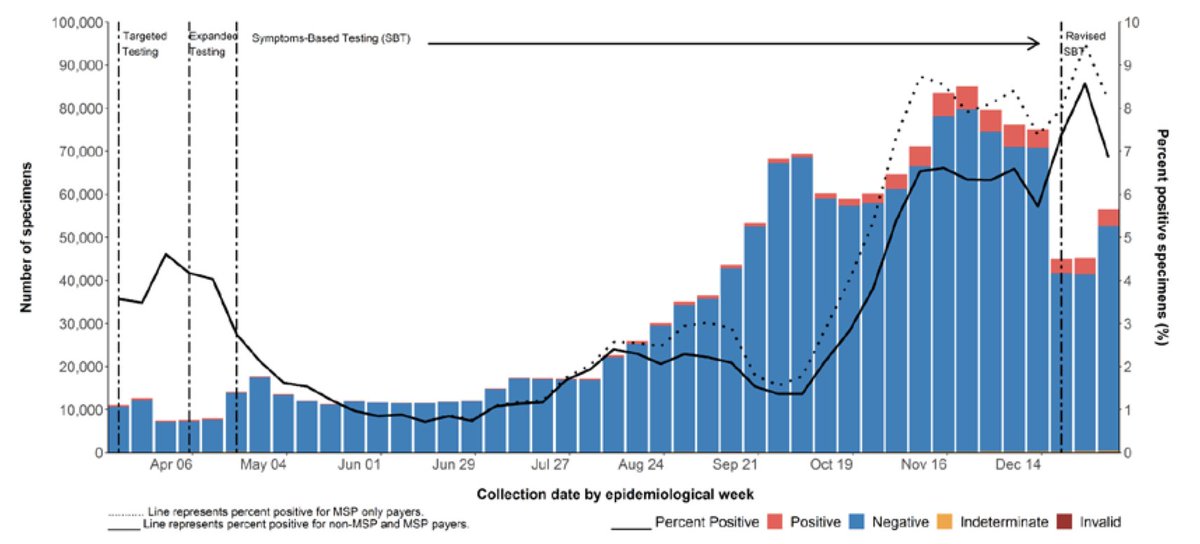 Let's look at positivity rates we finally got an update yesterday. The positivity rate (the dotted line) has risen sharply starting around early October. What happened? Covid cases rose during that time, but what happened to other respiratory viruses?