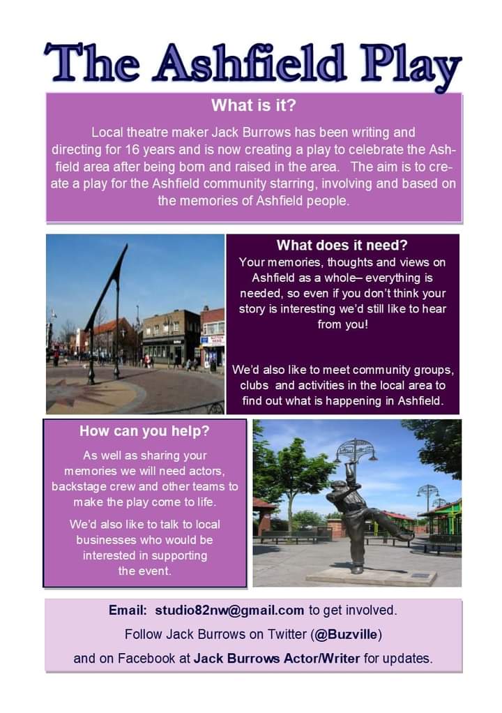 Had a great, relaxed phone call with Ellen yesterday who told me her #Ashfield memories.

Lovely reflections of growing up in a large family and Ashfield life in the past.

When is your turn?

Email studio82nw@gmail.com.

#AshfieldPlay #communitytheatre #Ashfield #Community