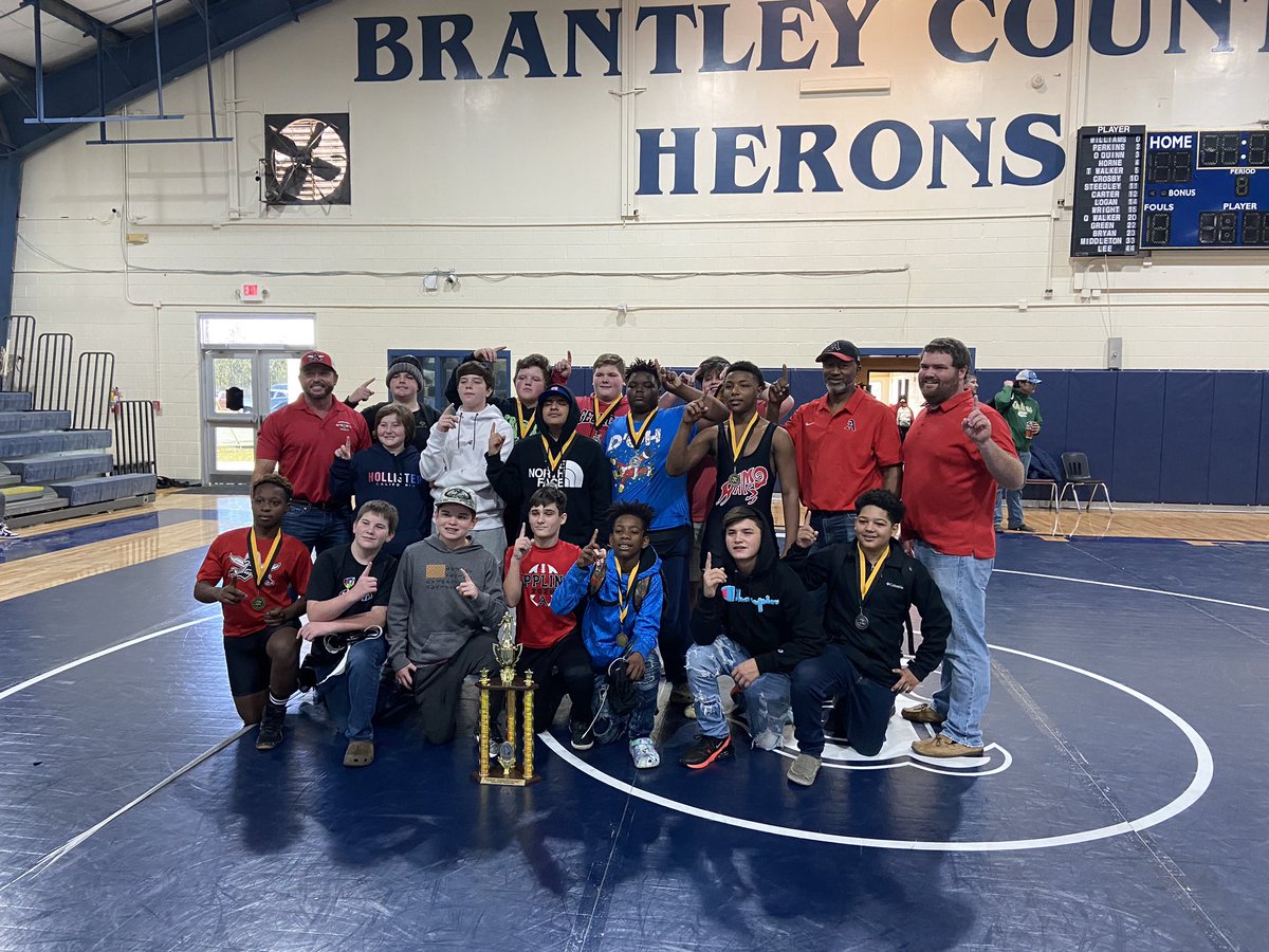 ApplingCoMiddle's tweet image. Rams Wrestling Team are 2021 Conference Champs!