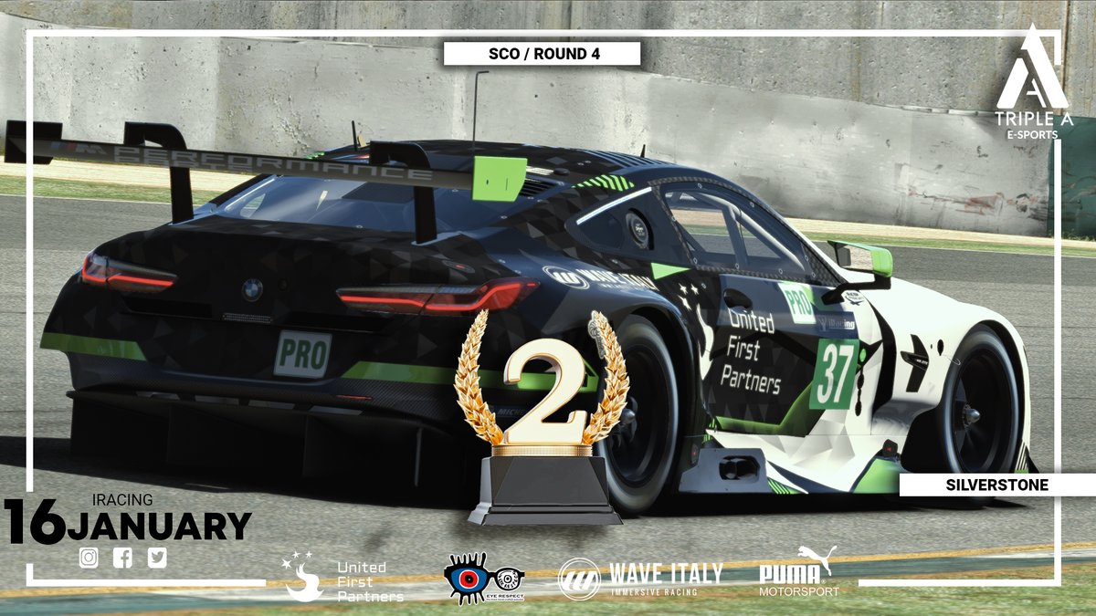 esports_triple's tweet photo. #iracing
🎊 @SportsCarOpen Round 4 : P2
✅ Congrats @AndreasJochims1 and @RafaeleRezzag
#WaveItalyItalia @eyesrespect #unitedfirstpartners @pumamotorsport https://t.co/3afU6aAsVN