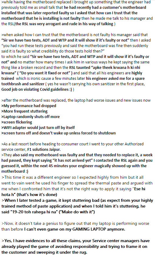 KnishXo's tweet photo. @ASUSIndia 
@ASUS
Asus's Aftersales Services have caused me a lot of mental agony for months and is still ongoing.

This is an absolutely disrespectful way to treat a customer
I have lost my respect for Asus after such treatment

I feel cheated
Please provide a fix or a refund. https://t.co/RZb5mM370C