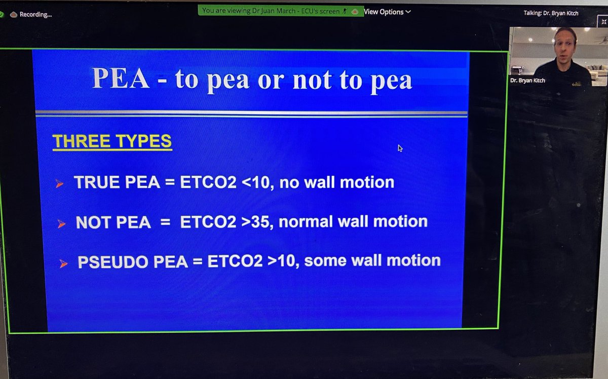 Bryan Kitch and Juan March on pseudo-PEA at #NAEMSP2021

Identification of pseudo-PEA using ETCO2 and POCUS.