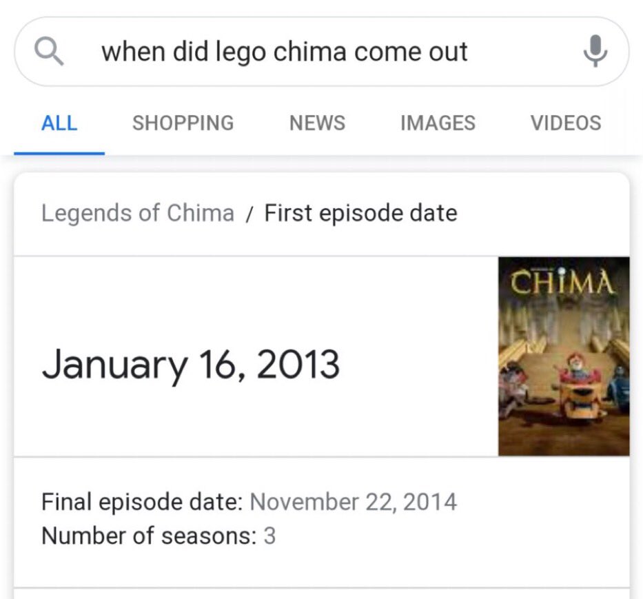 MiniLegoProduc1's tweet photo. My first and last Legend of Chima post.
Chima came out 8 years ago today. Chima is nostalgic to me but Iβm not exactly a fan of it. Itβs kind of a meme tbh. Still happy birthday Chima!
https://t.co/z9pD0Qhy82
#legendofchima #ninjago https://t.co/qiRBGBCjqM