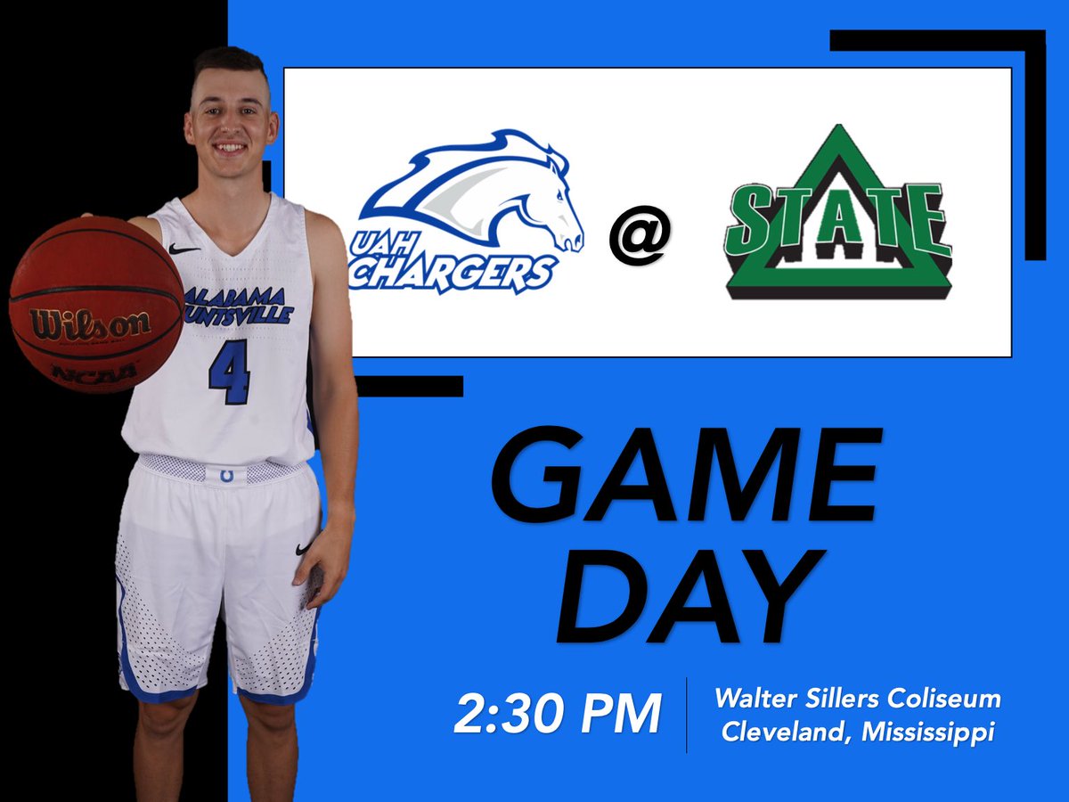 UAH Men's Basketball (@uah_mbb) on Twitter photo โช๏ธGAMEDAYโช๏ธ
Round โ๏ธ
๐ - <a href="/DeltaStateMBB/">Statesmen Basketball</a>
๐ - Walter Sillers Coliseum
โฐ - 2:30 P.M.
๐บ - portal.stretchinternet.com/dsu/
๐ป - portal.stretchinternet.com/dsu/
๐ฑ - <a href="/GameDayUAH/">GameDayUAH</a>
๐ - stats.statbroadcast.com/broadcast/?id=โฆ
#BeUncommon | #ChargeOn โช๏ธGAMEDAYโช๏ธ
Round โ๏ธ
๐ - <a href="/DeltaStateMBB/">Statesmen Basketball</a>
๐ - Walter Sillers Coliseum
โฐ - 2:30 P.M.
๐บ - portal.stretchinternet.com/dsu/
๐ป - portal.stretchinternet.com/dsu/
๐ฑ - <a href="/GameDayUAH/">GameDayUAH</a>
๐ - stats.statbroadcast.com/broadcast/?id=โฆ
#BeUncommon | #ChargeOn