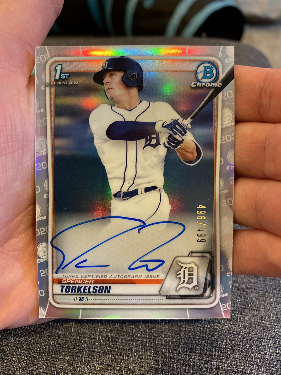 psevere16's tweet photo. @midwestboxbreak @PhilsPulls Spencer Torkelson Bowman chrome draft 1st refractor auto /499 &amp; glimpses of greatness $1,000 PP shipped BMWT @kennydejohn https://t.co/NSdqqs7ehJ
