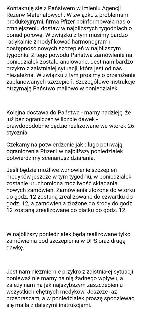 Rezydenci's tweet photo. UWAGA grupa zero, pierwsze dawki szczepienia przeciwko COVID-19 z terminem na najbliższy tydzień‼️
Z powodu ograniczeń w dostawie szczepionek, punkty dostaną je z opóźnieniem ‼️
@a_niedzielski @MZ_GOV_PL czy ograniczenia dotyczą wszystkich punktów? https://t.co/cLXgGAKEMt