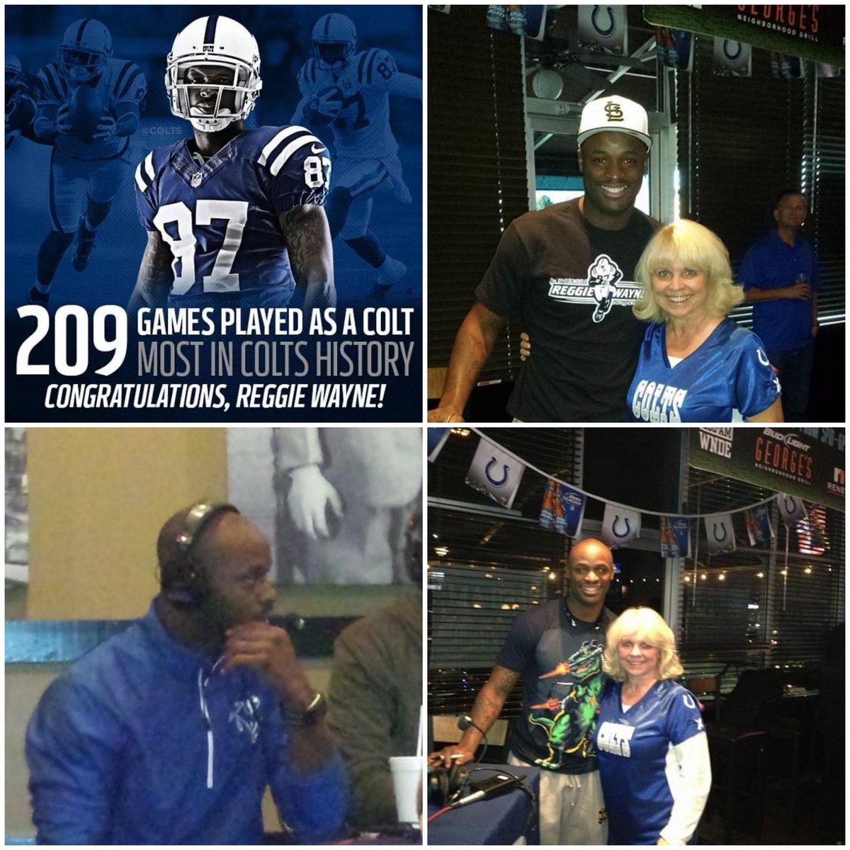 debwithrow1's tweet photo. @ReggieWayne_17 Facebook memories that popped up today from 5 years ago! Great career and he will go to NFL Hall of Fame this year! Miss him in Indy but always see him when he is here. #ColtForever #reggiereggiereggie https://t.co/FtLW73talm