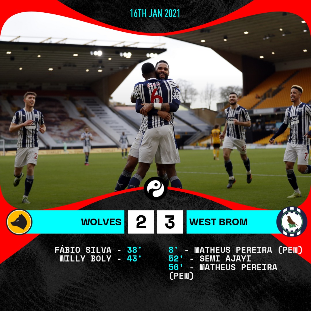 Wolverhampton Wanderers 2-3 West Bromwich Albion: Matheus