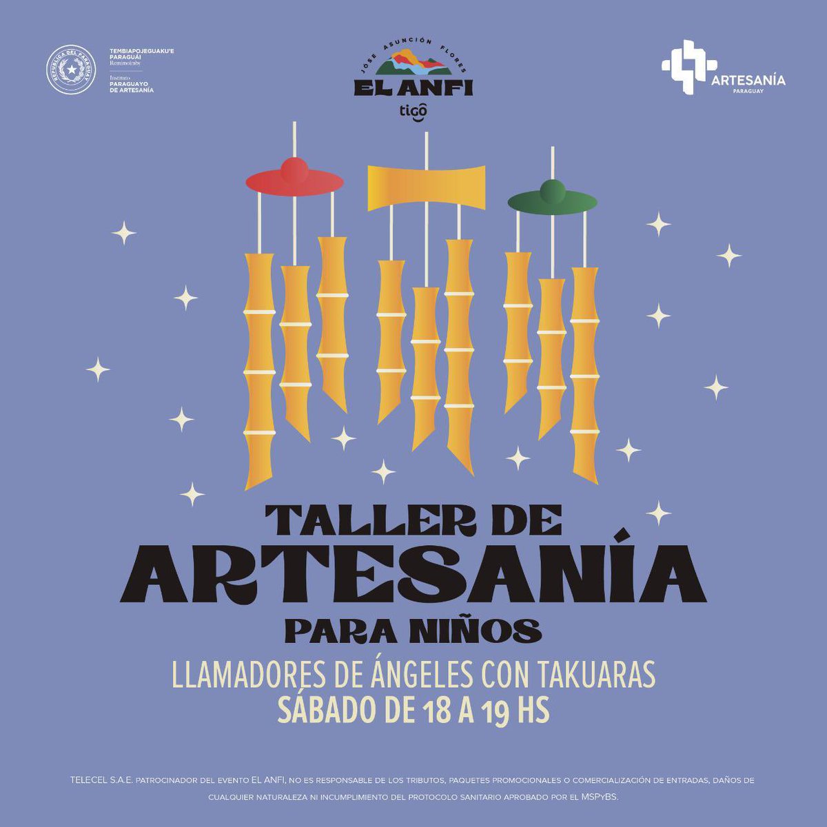 ¡Feria <a href="/IpaParaguay/">Instituto Paraguayo de Artesanía</a> de Verano en El Anfi! ✨ Este finde a partir de las 16:00 hs. podés encontrar trabajos tallados en madera como también artesanías realizadas en bambú 🇵🇾😍 

👦🏽🧒🏼👧🏻 Además, hoy tenemos un taller SIN COSTO para niños de 18:00 a 19:00 hs. 

😷 ¡Traé tapaboca!